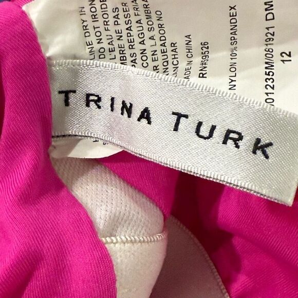 Trina Turk MULTI Sevilla Off the Shoulder One Piece Swimsuit Size 12 - Picture 5 of 6